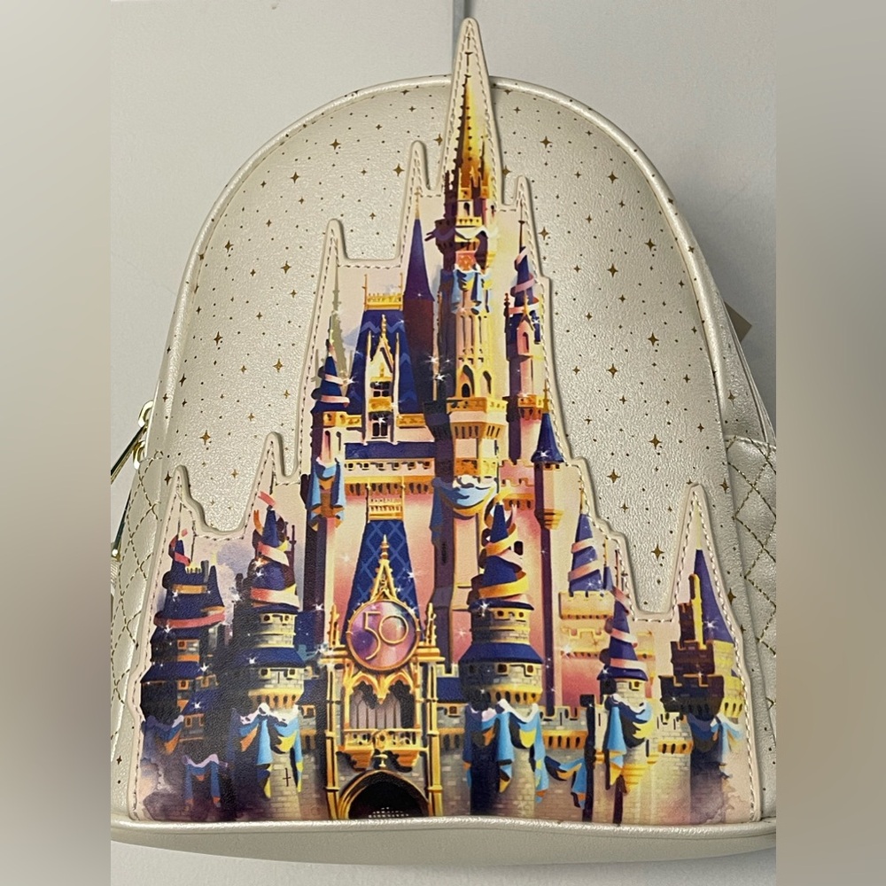 Disney parks Loungefly backpack 50th anniversary castle